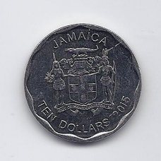 JAMAIKA 10 DOLLARS 2015 KM # 190 VF/XF