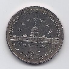 JAV 1/2 DOLLAR 1989 S KM # 224 PROOF Kongresas