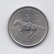 USA 25 CENTS 1999 D KM # 293 VF Delaware