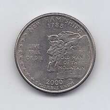 USA 25 CENTS 2000 D KM # 308 VF New Hampshire USA 25 CENTS 2000 D KM # 308 VF New Hampshire