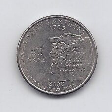 USA 25 CENTS 2000 P KM # 308 VF New Hampshire USA 25 CENTS 2000 P KM # 308 VF New Hampshire