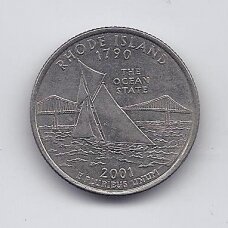 USA 25 CENTS 2001 D KM # 320 VF Rhode Island USA 25 CENTS 2001 D KM # 320 VF Rhode Island