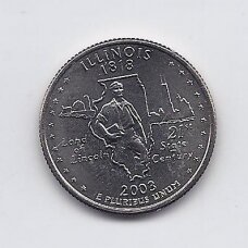 USA 25 CENTS 2003 D KM # 343 UNC Illinois