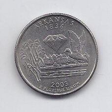 USA 25 CENTS 2003 D KM # 347 VF Arkanzas