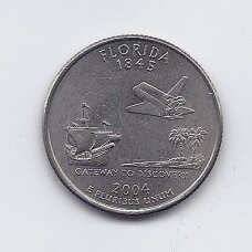 JAV 25 CENTS 2004 P KM # 356 VF Florida