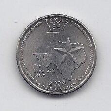 JAV 25 CENTS 2004 P KM # 357 VF Teksasas