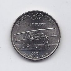 USA 25 CENTS 2001 D KM # 319 UNC North Carolina