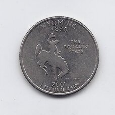 USA 25 CENTS 2007 D KM # 399 VF Wyoming USA 25 CENTS 2007 D KM # 399 VF Wyoming