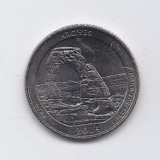 USA 25 CENTS 2014 D KM # 568 UNC Arches National Park USA 25 CENTS 2014 D KM # 568 UNC Arches National Park