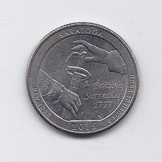USA 25 CENTS 2015 D KM # 601 VF Saratoga