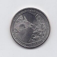 USA 25 CENTS 2015 P KM # 599 UNC Blue Ridge park