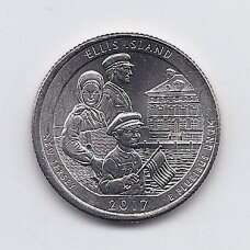 USA 25 CENTS 2017 P KM # 656 UNC Ellis Island