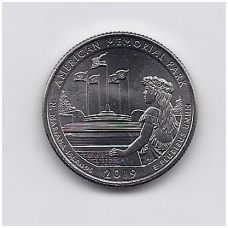 USA 25 CENTS 2019 P KM # 695 UNC American Memorial Park