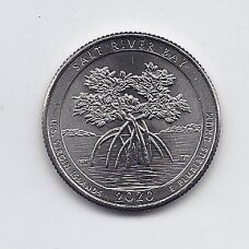 USA 25 CENTS 2020 P KM # 721 XF Salt River Bay