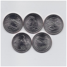 USA 5 X 25 CENTS 2014 P KM # 566-570 UNC