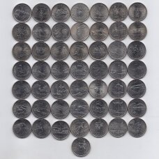 JAV 50 x 25 CENTS 1999 - 2008 P monetų rinkinys