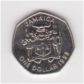 JAMAIKA 1 DOLLAR 1999 KM # 164 VF-XF