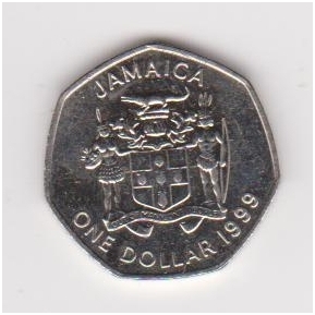 JAMAICA 1 DOLLAR 1999 KM # 164 VF-XF