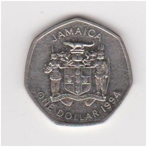 JAMAICA 1 DOLLAR 1994 KM # 164 VF-XF