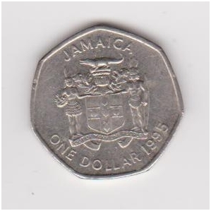 JAMAICA 1 DOLLAR 1995 KM # 164 VF-XF