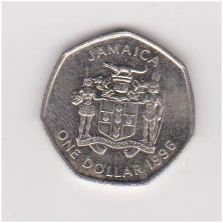 JAMAICA 1 DOLLAR 1996 KM # 164 VF-XF