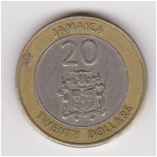 JAMAICA 20 DOLLARS 2001 KM # 182 VF