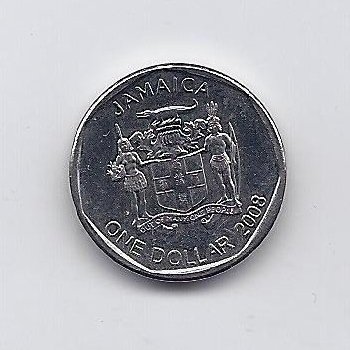 JAMAICA 1 DOLLAR 2008 KM # 189 XF