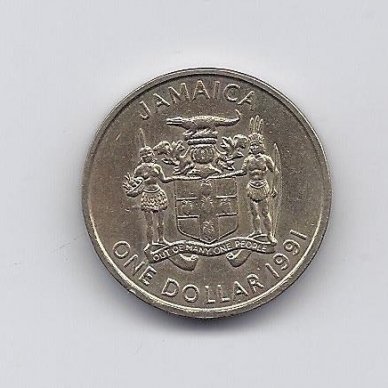 JAMAICA 1 DOLLAR 1991 KM # 145 XF