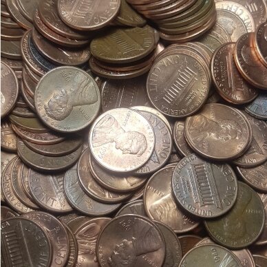 JAV 100 monetų po 1 centą 1959 - 2023 m.