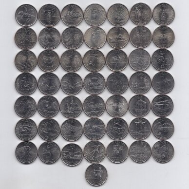 JAV 50 x 25 CENTS 1999 - 2008 D monetų rinkinys