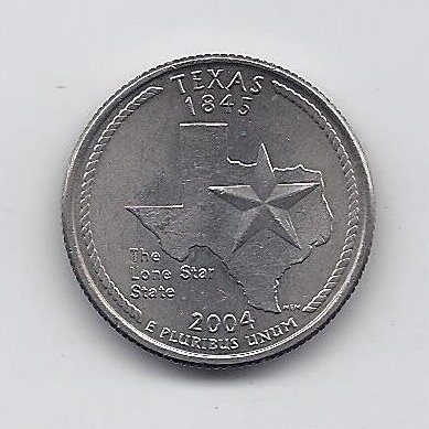 USA 25 CENTS 2004 P KM # 357 VF Texas