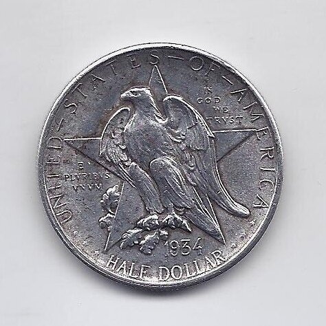 JAV 1/2 DOLLAR 1934 KM # 167 XF Teksasas