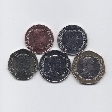 JORDANIJA 2008 - 2012 m. 5 monetų rinkinukas 1