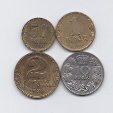 JUGOSLAVIJA 1938 m. 4 monetų rinkinukas