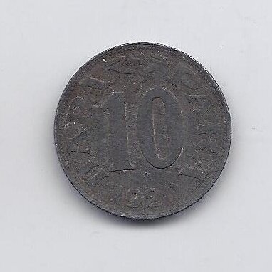 YUGOSLAVIA 10 PARA 1920 KM # 2 F/VF