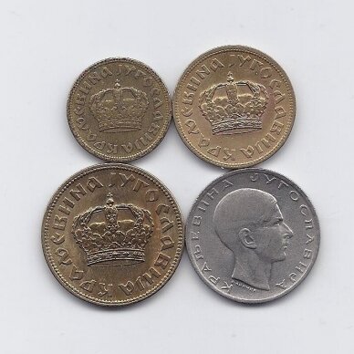 JUGOSLAVIJA 1938 m. 4 monetų rinkinukas 1