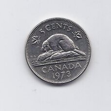 KANADA 5 CENTS 1973 KM # 60.1 VF KANADA 5 CENTS 1973 KM # 60.1 VF