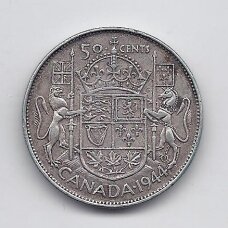KANADA 50 CENTS 1944 KM # 36 VF KANADA 50 CENTS 1944 KM # 36 VF
