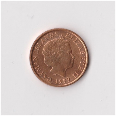 CAYMAN ISLANDS 1 CENT 1999 KM # 131 VF 1
