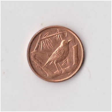 KAIMANŲ SALOS 1 CENT 1972 KM # 1 XF