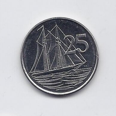 CAYMAN ISLANDS 25 CENTS 2008 KM # 134 VF/XF