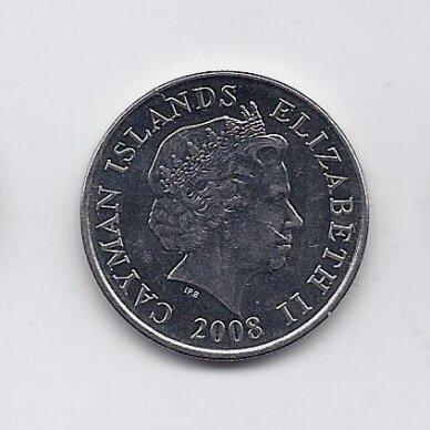 KAIMANŲ SALOS 25 CENTS 2008 KM # 134 VF/XF 1