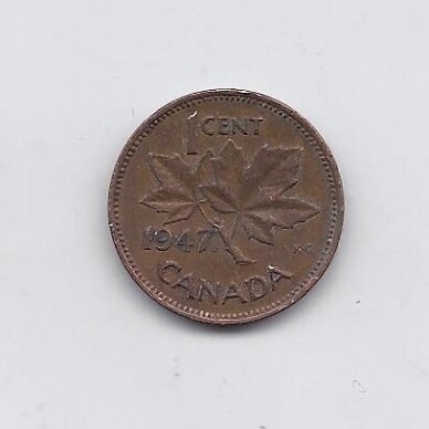 CANADA 1 CENT 1947 KM # 32 VF