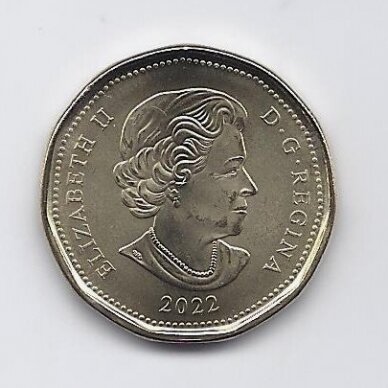 KANADA 1 DOLLAR 2022 KM # new UNC Oskaras Petersonas 1
