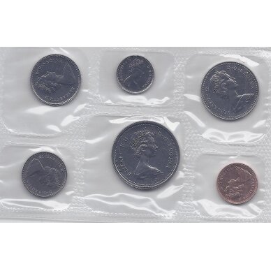 KANADA 1976 m. oficialus bankinis 6 monetų rinkinys 1