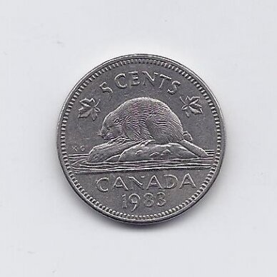 CANADA 5 CENTS 1983 KM # 60.2a VF