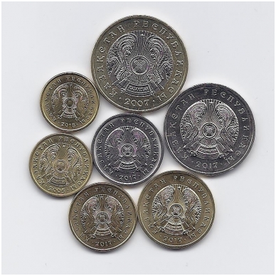 KAZACHSTANAS 2005 - 2018 m. 7 monetų rinkinys 1