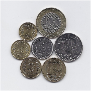 KAZACHSTANAS 2005 - 2018 m. 7 monetų rinkinys