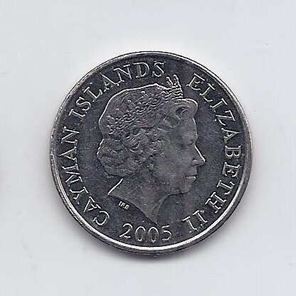 CAYMAN ISLANDS 25 CENTS 2005 KM # 134 XF 1