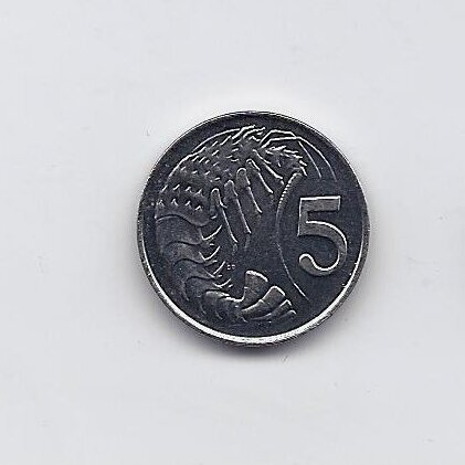 KAIMANŲ SALOS 5 CENTS 2008 KM # 132 XF